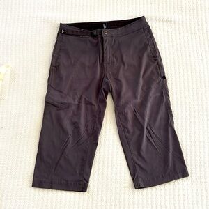 Prana Mens Nemesis Knickers Hiking 3/4 Shorts Olive Charcoal Grey RARE